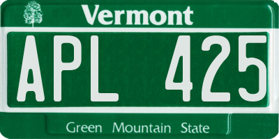 VT license plate APL425