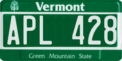VT license plate APL428