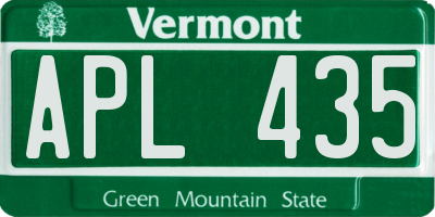 VT license plate APL435