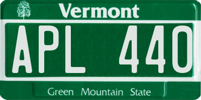VT license plate APL440