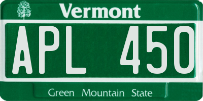 VT license plate APL450