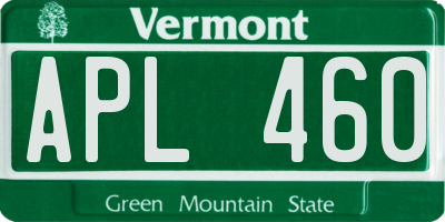 VT license plate APL460