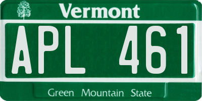 VT license plate APL461