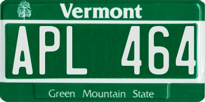 VT license plate APL464