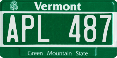 VT license plate APL487