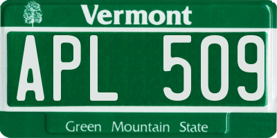 VT license plate APL509