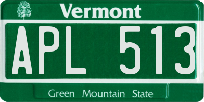VT license plate APL513
