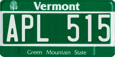 VT license plate APL515