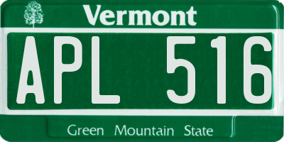 VT license plate APL516
