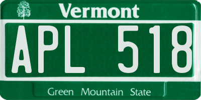 VT license plate APL518