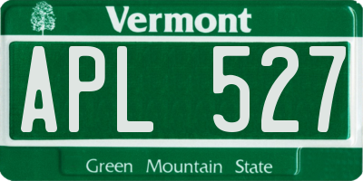 VT license plate APL527