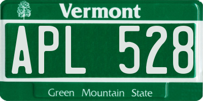 VT license plate APL528