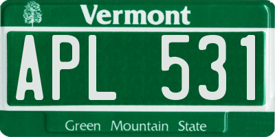 VT license plate APL531