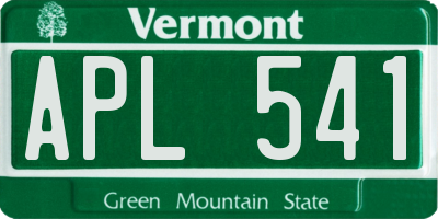 VT license plate APL541
