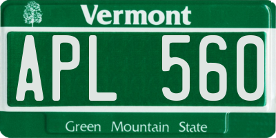 VT license plate APL560