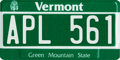 VT license plate APL561