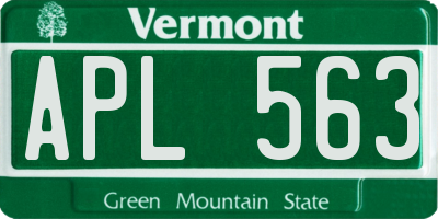 VT license plate APL563