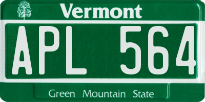 VT license plate APL564