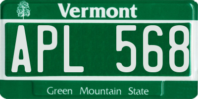 VT license plate APL568