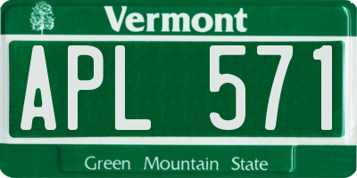 VT license plate APL571