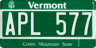 VT license plate APL577