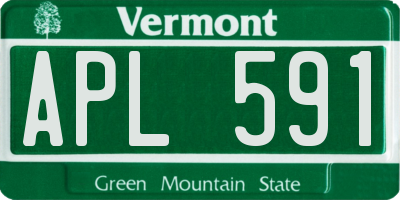 VT license plate APL591