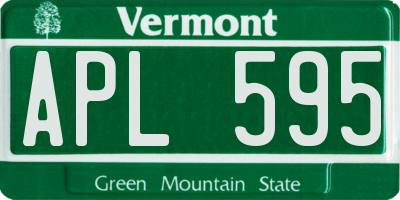 VT license plate APL595