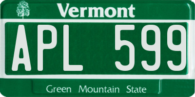 VT license plate APL599