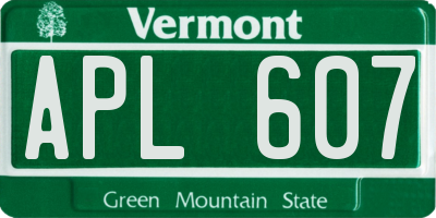 VT license plate APL607
