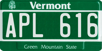 VT license plate APL616