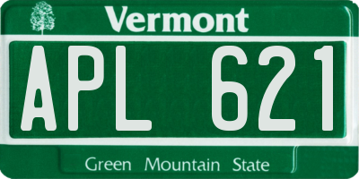 VT license plate APL621