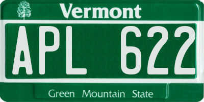 VT license plate APL622