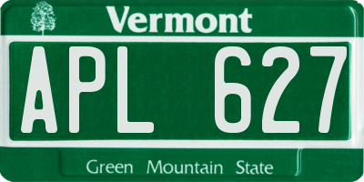 VT license plate APL627
