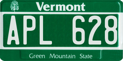 VT license plate APL628