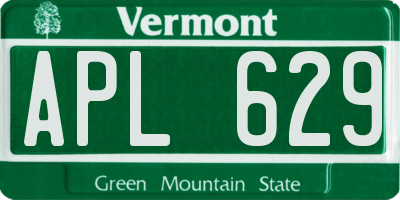 VT license plate APL629