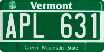 VT license plate APL631