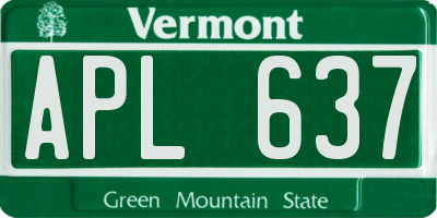 VT license plate APL637