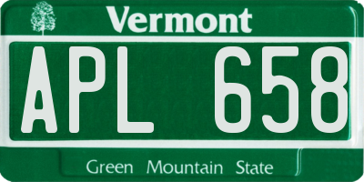 VT license plate APL658