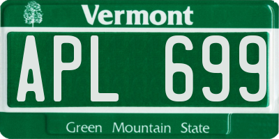 VT license plate APL699