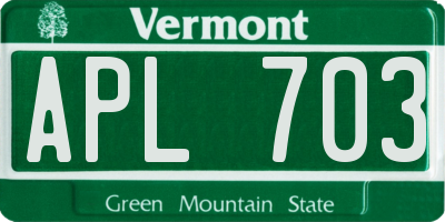 VT license plate APL703