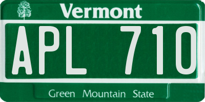 VT license plate APL710