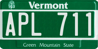 VT license plate APL711