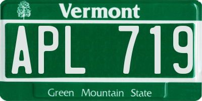VT license plate APL719
