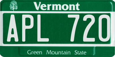 VT license plate APL720