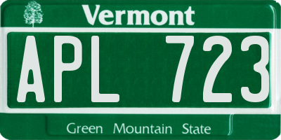 VT license plate APL723