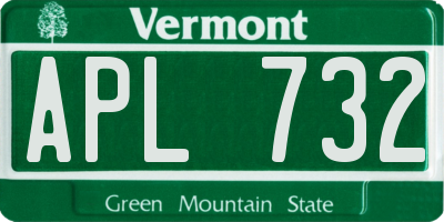 VT license plate APL732