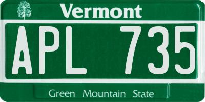 VT license plate APL735