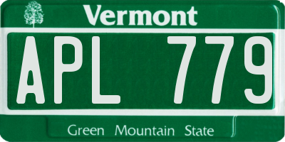VT license plate APL779
