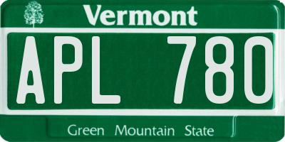VT license plate APL780