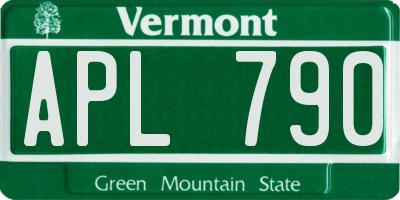 VT license plate APL790